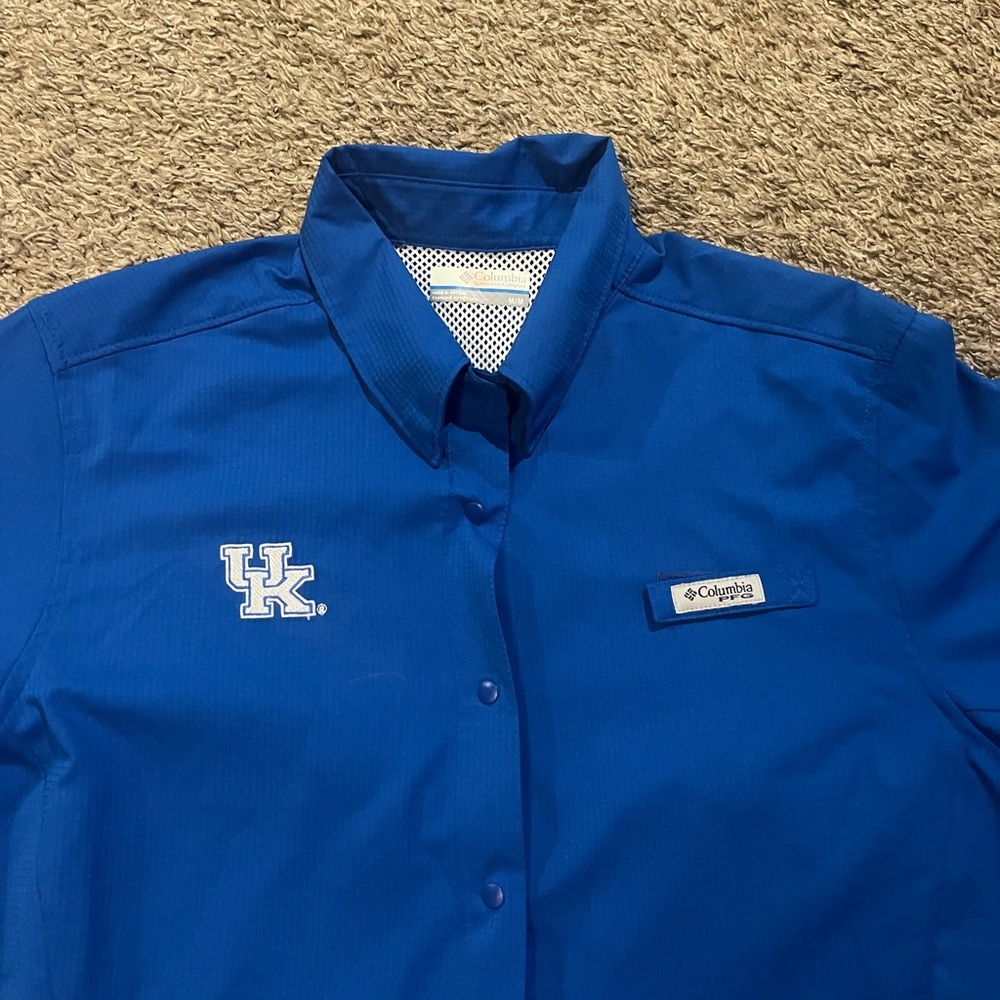 NWT Columbia PFG Men’s UK Kentucky Wildcats Long Sleeve Shirt Size Medium - Picture 2 of 11